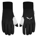 Salewa Softshell Gloves Sesvenna Fold Back with Full Leather Palm - Windproof - Black